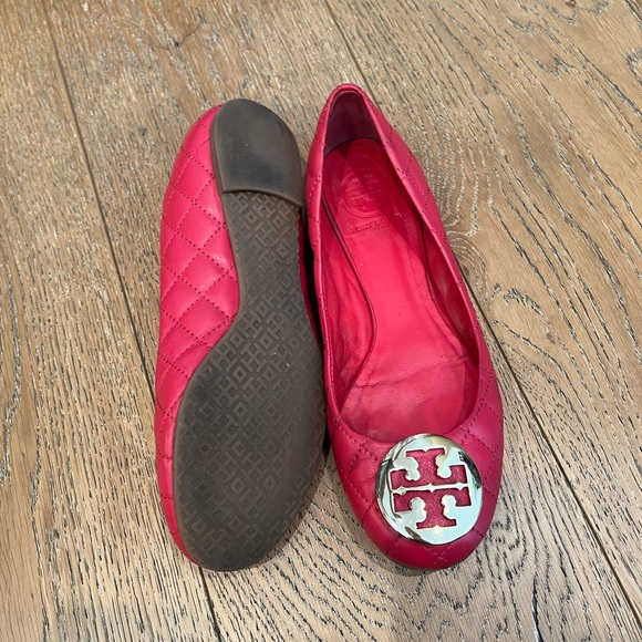 Tory Burch Quinn Quilted Ballerina Flat in Carnival Pink - Picture 2 of 4